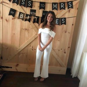 By The Way - White Jumpsuit Size Small